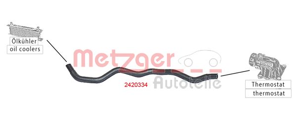 METZGER 2420334 Kühlerschlauch